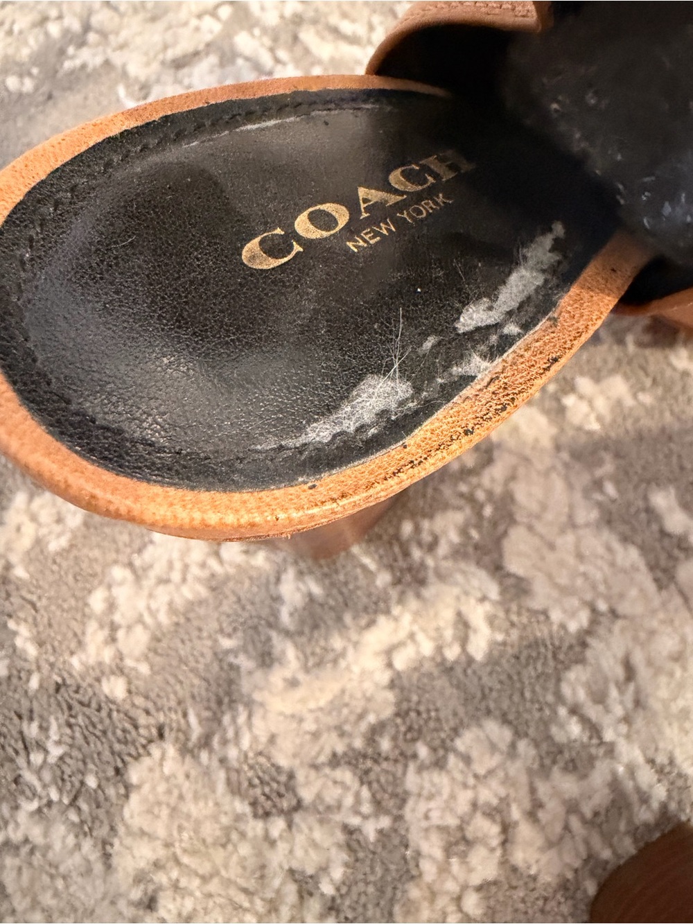 COACH Lafayette Peep-Toe Booties- Tan- Size 8M - Picture 7 of 9